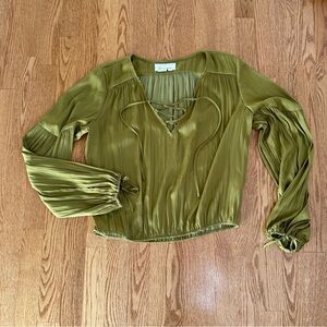 (NWOT) Anthropologie draped tie blouse